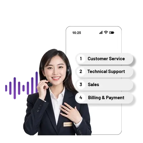 Visual IVR on mobile screen