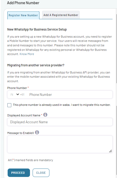 Start a new WhatsApp Business account